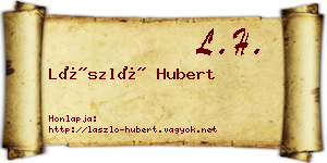 László Hubert névjegykártya
