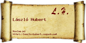 László Hubert névjegykártya
